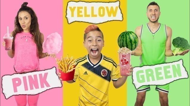 'EATING Only ONE COLOR of FOOD For 24 Hours CHALLENGE! | The Royalty Family'