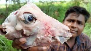 'Full Goat Head 65|முழு ஆட்டு தலை 65|Small Boy Suppu|Village Food Safari'