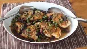 'Chicken and Olives Recipe - Chicken Breasts Braised with Olives'