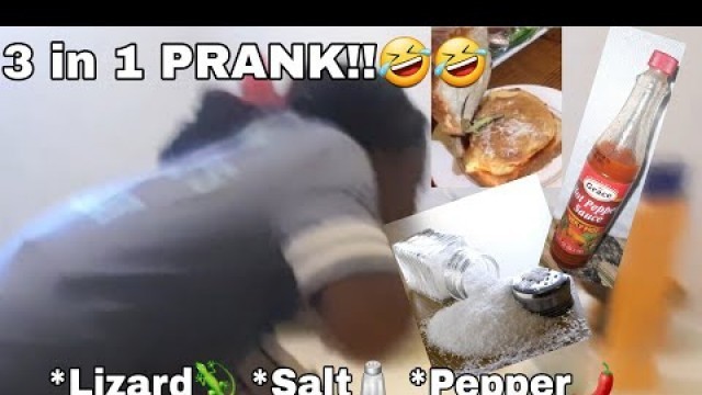 'LIZARD, SALT & PEPPER IN FOOD PRANK ON MY NIECE (3IN1)