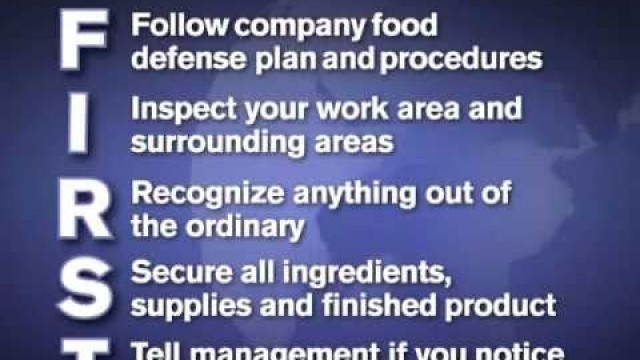 'Employees are the FIRST Line of Food Defense (English)'