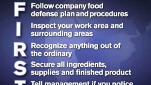 'Employees are the FIRST Line of Food Defense (English)'