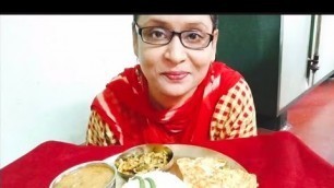 'Eating Show with Sound/Tasty & Simple Lunch Thali/Indian food'