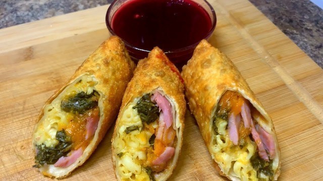 'Soul Food Egg Rolls Recipe With A Cranberry Dipping Sauce 