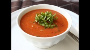 'Gazpacho Recipe - Cold Tomato Cucumber Pepper Soup'