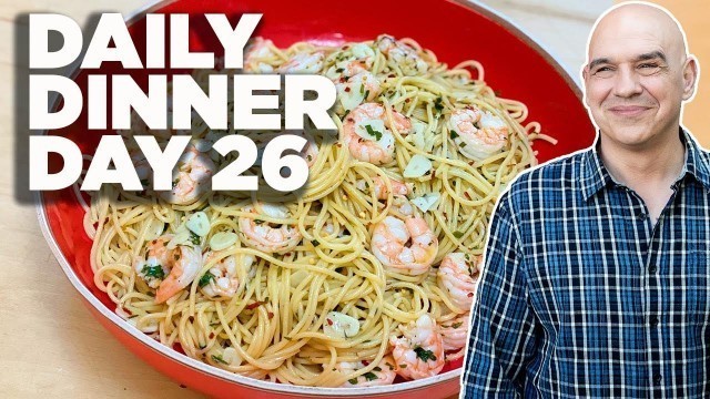 'Cook Along with Michael Symon | Shrimp Scampi with Pasta | Daily Dinner Day 26'