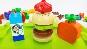 'Let\'s open our own Hamburger Shop with Lego Duplo Food Bricks!'