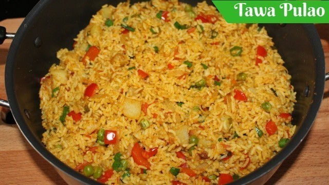 'Tawa Pulao Recipe-Tawa Pulao Mumbai Street Food-Easy Indian Rice Recipes By Harshis Kitchen'