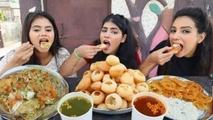 'Pani Puri, Aloo Tikki, Jalebi and Rabdi Challenge | Eating Food with 1st Letter of Our Name |'