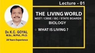 'KC BIOLOGY | NEET / NCERT | BRANCHES OF BIOLOGY | WHAT IS BIOLOGY ? |  KEY POINTS'