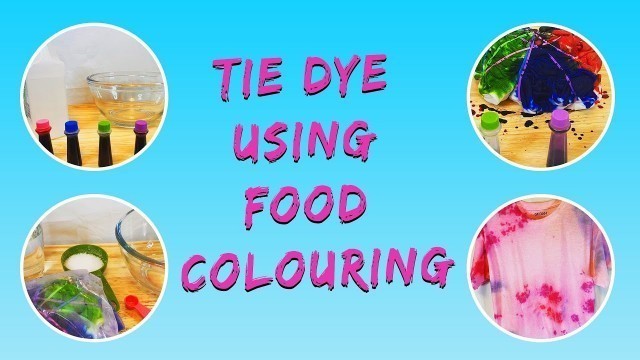 'How to Tie Dye a white T-shirt using food coloring-2020 ।।  BluGlov Experiments।।'