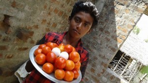 'Tomatto Egg gravy prepared by small boy selvam/village food safari'