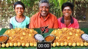 'QUAIL EGGS BIRYANI EATING CHALLENGE | 40 QUAIL EGGS EATING COMPETITION | FOOD CHALLENGE INDIA'