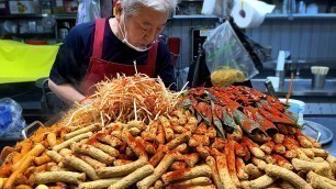 '쌓고 또 쌓는! 대구 서문시장 산더미 매운양념오뎅, 나뭇잎 손만두┃Spicy Fish Cake, Korean Dumplings, Korean street food'