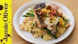 'Pan-Fried Salmon with Tomato Couscous | Jamie Oliver'