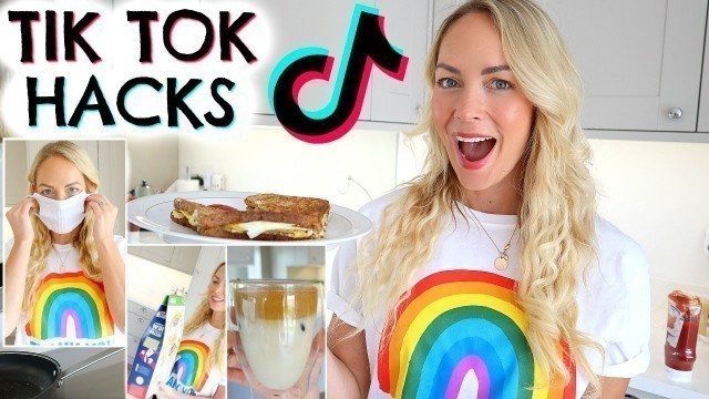 '*NEW*  10 TIK TOK LIFE HACKS TESTED!   DIY FACE MASK, HEATLESS CURLS & MORE  |  Emily Norris'