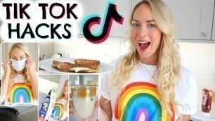 '*NEW*  10 TIK TOK LIFE HACKS TESTED!   DIY FACE MASK, HEATLESS CURLS & MORE  |  Emily Norris'