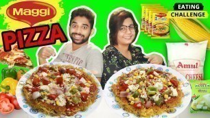 'MAGGI PIZZA EATING CHALLENGE | Maggi Pizza Eating Competition | Food Challenge'