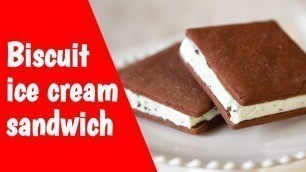 'BISCUIT ICE CREAM SANDWICH !!! Recipe Prepared by ME / Home food factory'