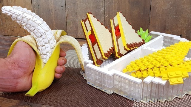 'Lego Breakfast Sandwich - Lego In Real Life 3 / Stop Motion Cooking & ASMR'