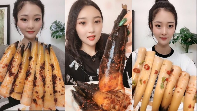 'cook bamboo shoots eating show asmr-mukbang china food asmr -china eating show 2019'