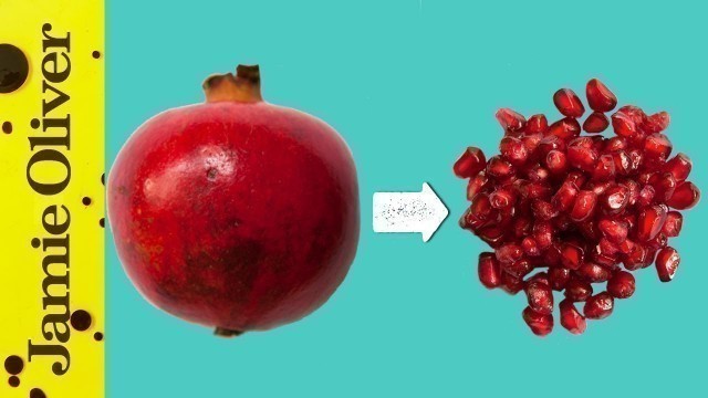 'How To De-Seed A Pomegranate | Jamie’s 1 Minute Tips'