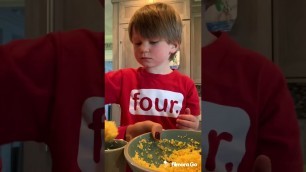 'Making a Brazilian food with my host kid 