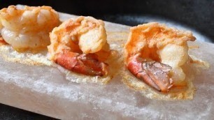 'Cooking Shrimp on Pink Salt - Cooking on Himalayan Pink Salt - Shrimp Recipe'