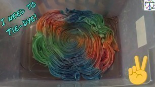 'Tie Dye with food color and kool aid experiment.'