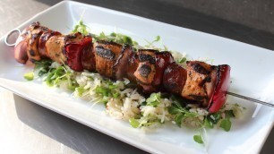 'Grilled Chorizo & Chicken Skewers - Grilled Chicken & Sausage Kebabs'