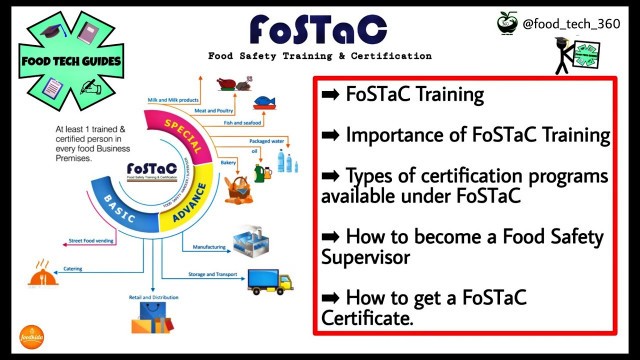 'FoSTaC Training | How to become a Food Safety Supervisor | FoSTaC certificate |Fssai FoSTaC training'