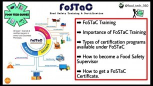 'FoSTaC Training | How to become a Food Safety Supervisor | FoSTaC certificate |Fssai FoSTaC training'