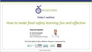 'How to make food safety learning fun and effective'