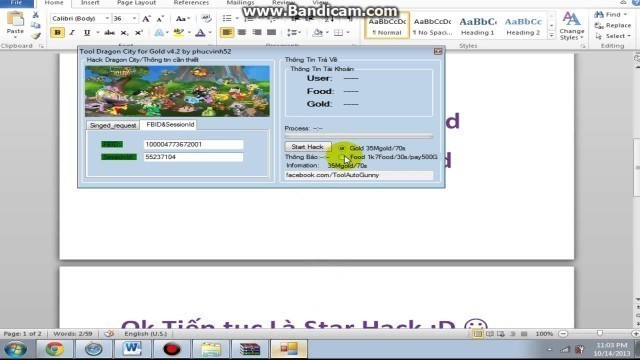 'Cheat Dragon City 100% (Gold,food)'