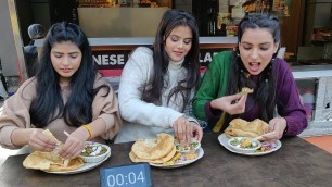 'Chole Bhature Eating Challenge | 4 Minutes Chole Bhature Eating Competition | Food Challenge'