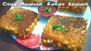 'Kurkure Sandwich | Crispy Masaledar  Kurkure Sandwich Recipes | 5 Minutes Instant Snacks Recipe'