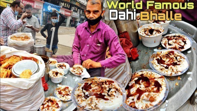 'Sharma ji के world famous Dahi Bhalle | Delhi | Street food of India'