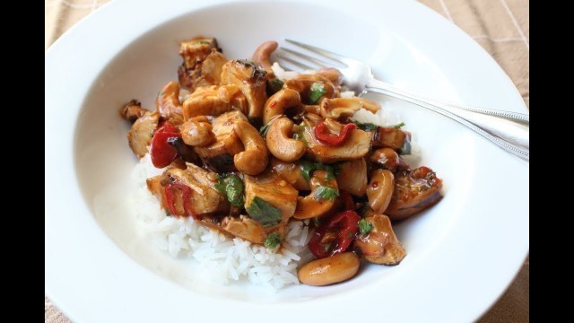 'Cashew Chicken - Leftover Chicken with Cashews in Spicy, Sweet & Sour Sauce'