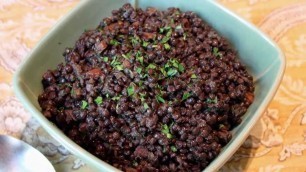 'Braised Black Lentils Recipe - How to Cook Beluga Lentils'