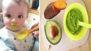 'Weight Gaining Baby Food Recipe | Sweet Potato And Avocado Puree | Gain Weight Fast'