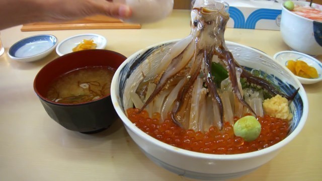 'Dancing squid bowl dish in Hakodate'