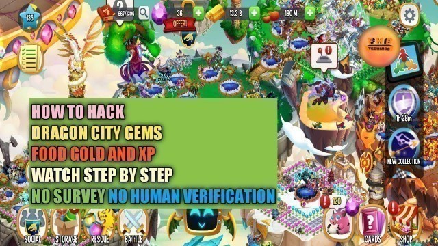 'HOW TO HACK DRAGON CITY GEMS FOOD GOLD AND XP WATCH STEP BY STEP NO SURVEY NO HUMAN VERIFICATION'