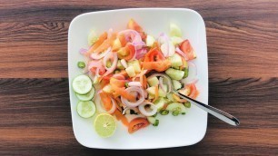 'Cucumber carrot and tomato salad | Easy and healthy home made recipes | Food Book Recipes'