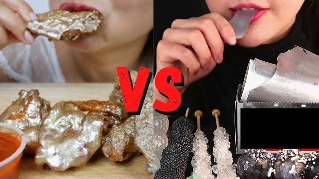 'Gold VS Silver ASMR Food'