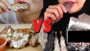 'Gold VS Silver ASMR Food'