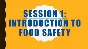 'Food Safety Session 1'