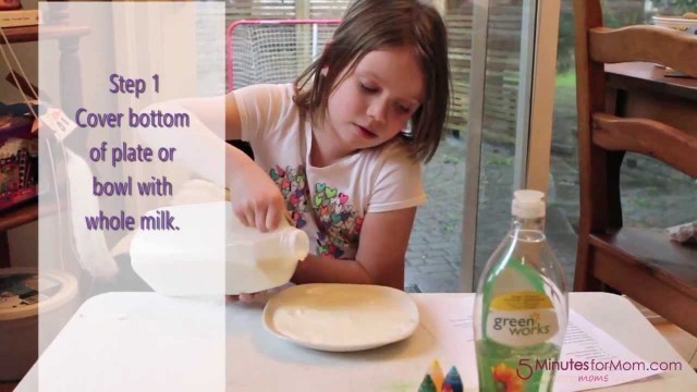 'Tie Dye Milk - Easy Kids Science Experiment'