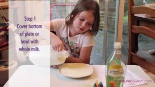 'Tie Dye Milk - Easy Kids Science Experiment'