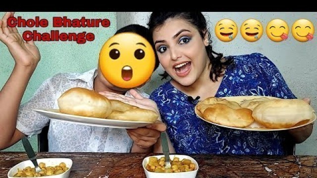 'Sister VS Brother:Chole Bhature Challenge || Food Eating Challenge 