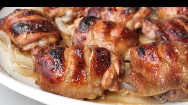 'Sweet Hot Mustard Chicken Thighs - Baked Chicken Recipe'